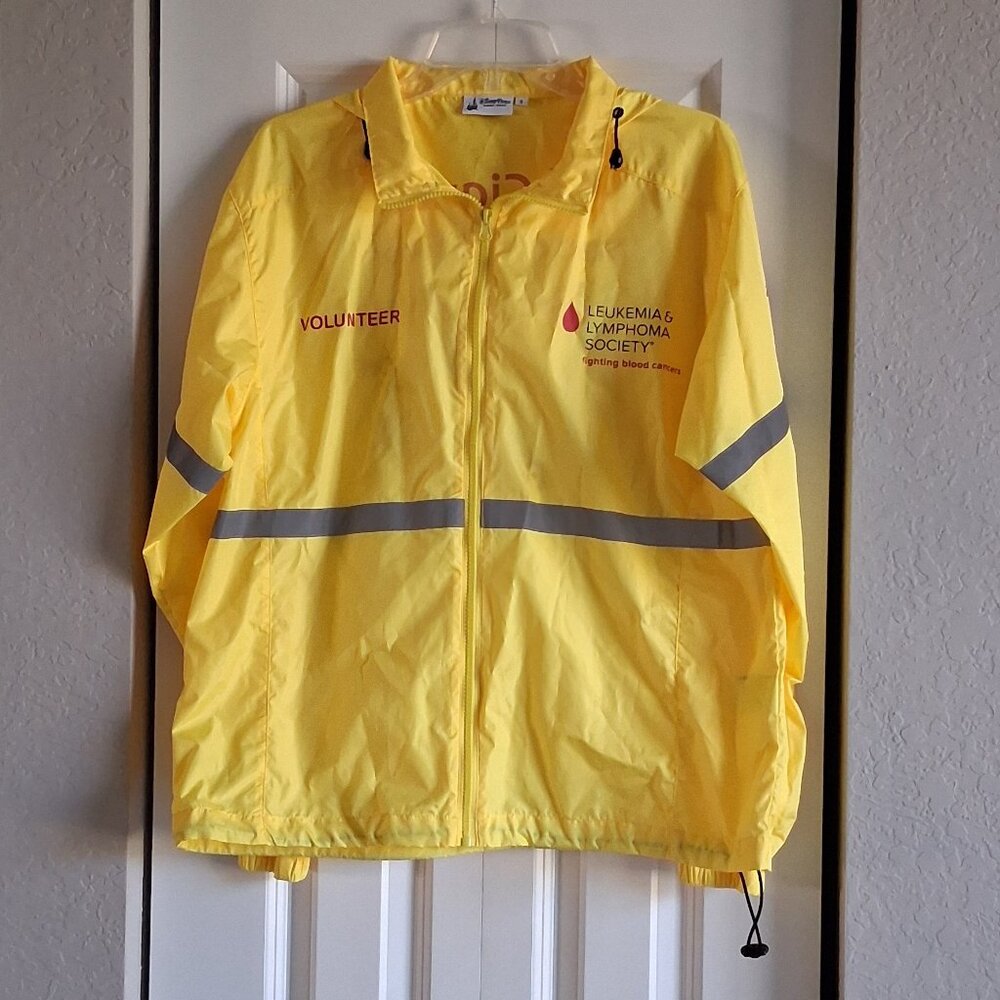 Disney Parks Yellow Volunteer Full-Front Zip-up Unisex Windbreaker Jacket Size S